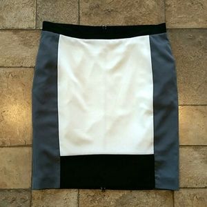 Color block zipper skirt